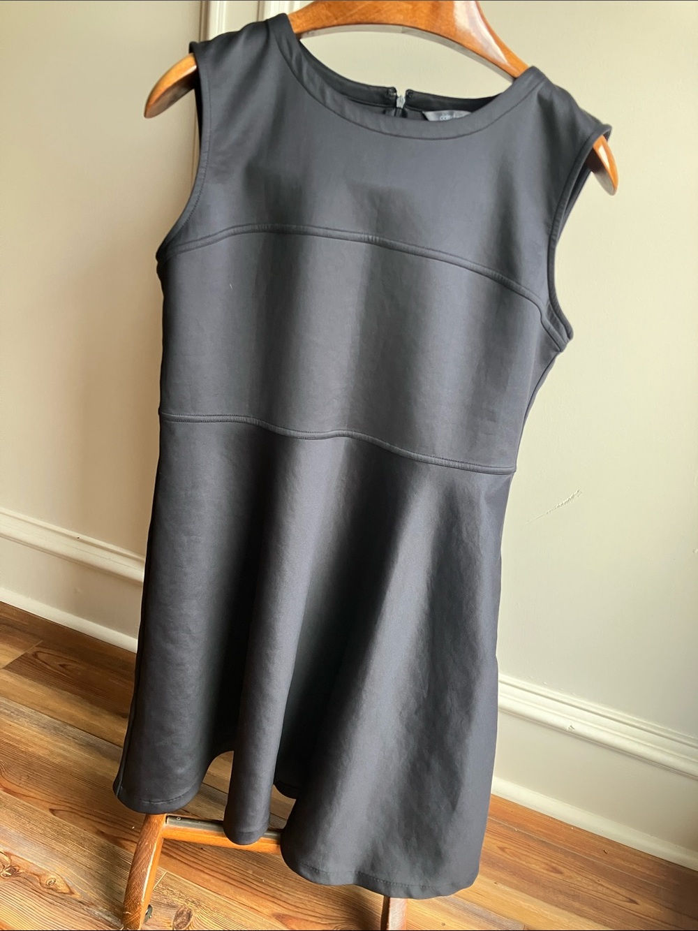 Daisy Fuentes Black Sleeveless Fit-and-Flare Dress